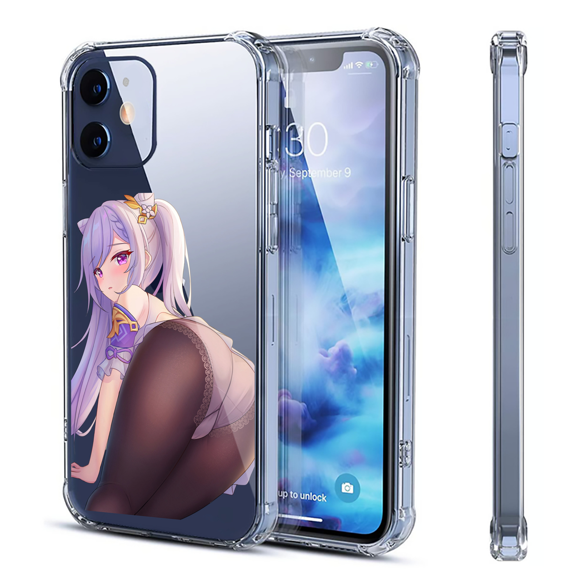 げんし神 刻晴 こくせい genshin Kokusei 【iPhone 12シリーズ対応】透明スマホケース（クリアソフトケース）